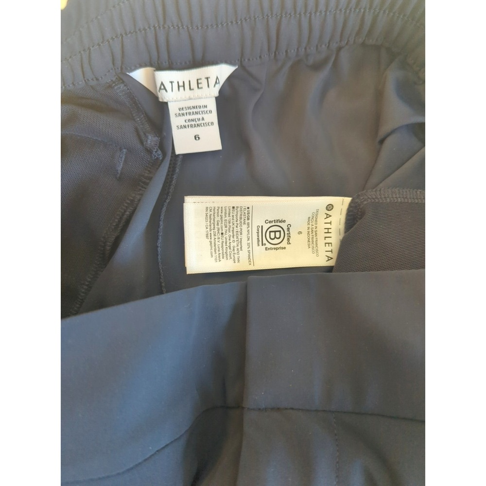ATHLETA Pinnacle High Rise Wide Leg Trouser 6 Navy Loose  Extra Wide Fit Comfort - Picture 4 of 9